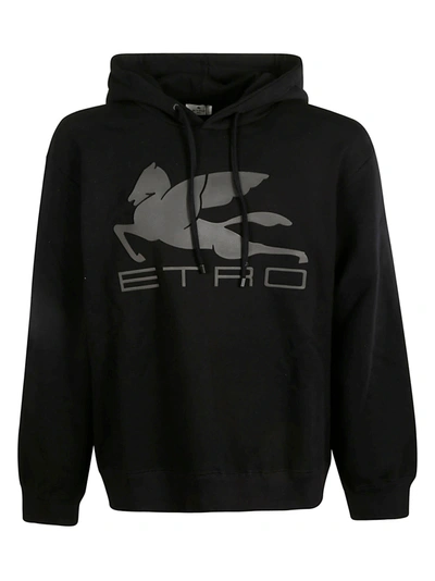 Shop Etro Logo Hoodie In Black