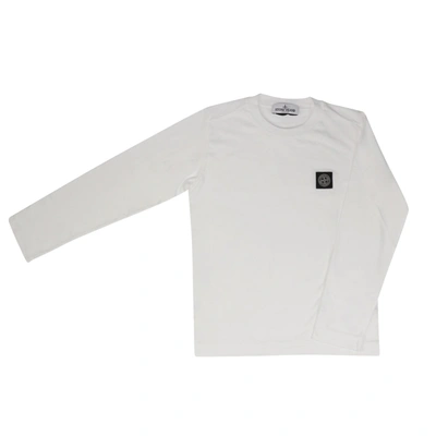Shop Stone Island Junior Ls Tshirt T-shirt In White