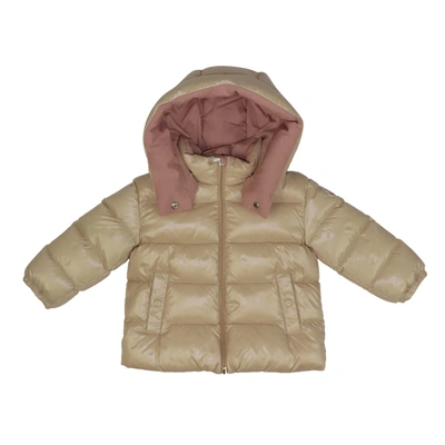 Shop Moncler Selen Coat In Face Powder