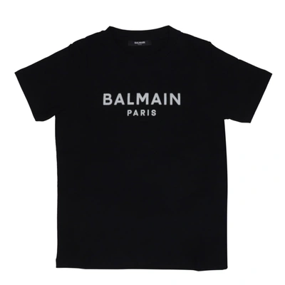Shop Balmain Cotton T-shirt In Black / White