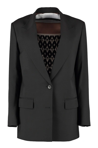 Shop Valentino Single-breasted Two-button Blazer In Black