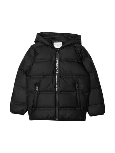 Givenchy Kids' Split Logo Zipped Puffer Jacket In Nero | ModeSens
