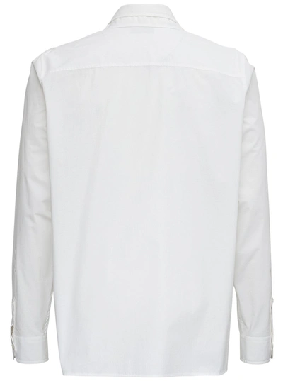 Shop Valentino White Cotton Poplin Shirt