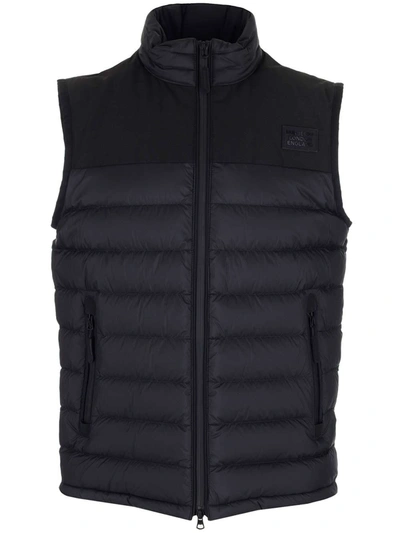 Shop Burberry Puffer Down Gilet In Black