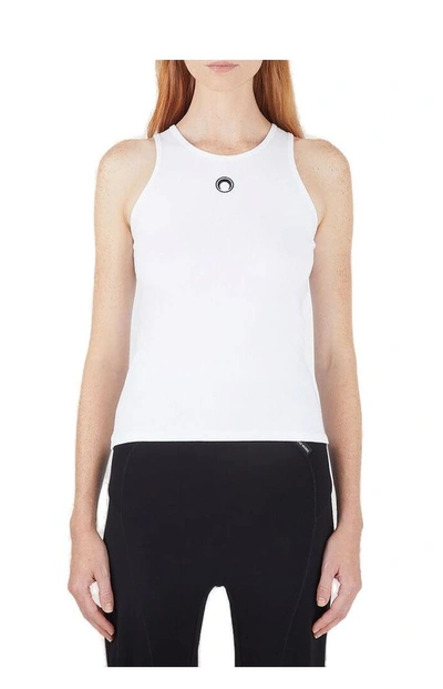 Shop Marine Serre Moon Embroidered Tank Top In White