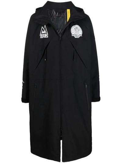 Shop Moncler Genius Arakawa Long Parka Coat In 黑色