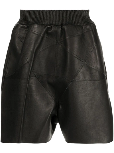 CALF LEATHER STRUCTURED SHORTS