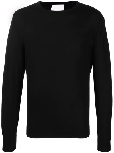 Shop Allude Fine-knit Virgin-wool Jumper In 黑色