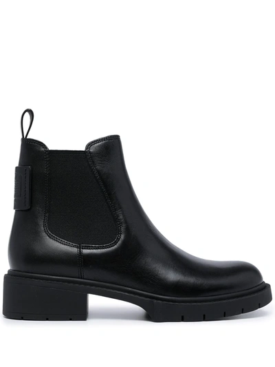 Shop Coach Lyden Leather Chelsea Booties In 黑色