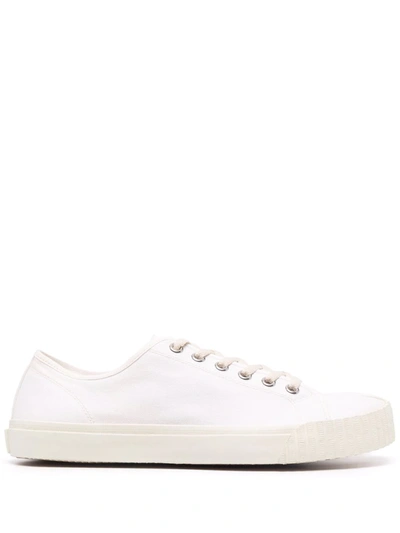 Shop Maison Margiela Tabi Low-top Sneakers In White