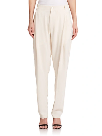 Just Cavalli Pleated Pants In Ivory