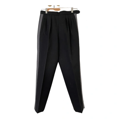 MAISON MARGIELA Pre-owned Wool Trousers In Navy