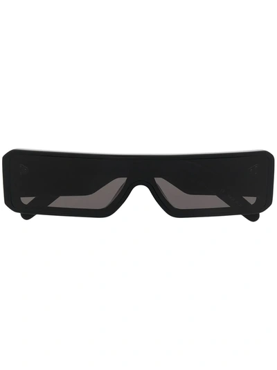 Rick Owens Rectangle Frame Sunglasses In Black