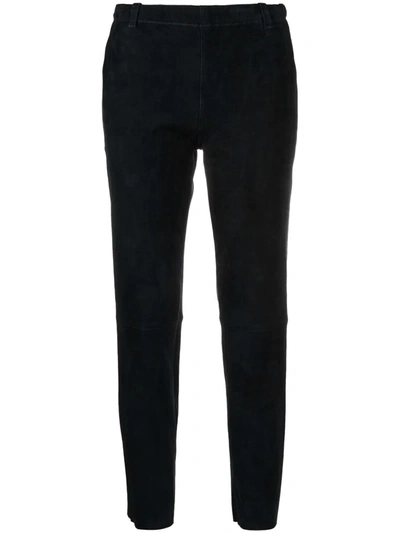 Shop Stouls Slim-cut Trousers In Black
