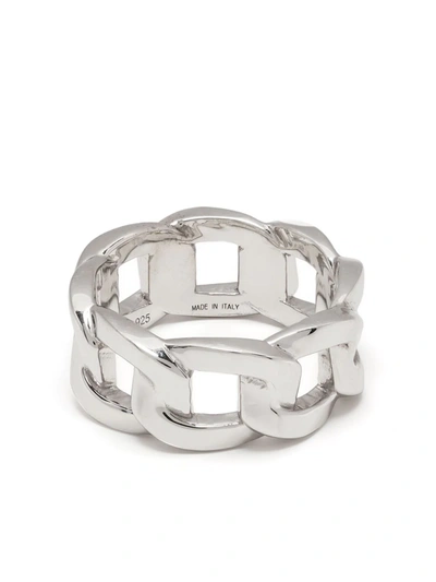 Shop Hatton Labs Cuban-chain Ring In Silver