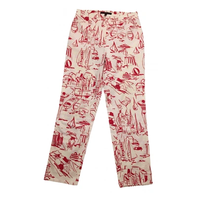 Pre-owned Les Copains Straight Pants In Multicolour