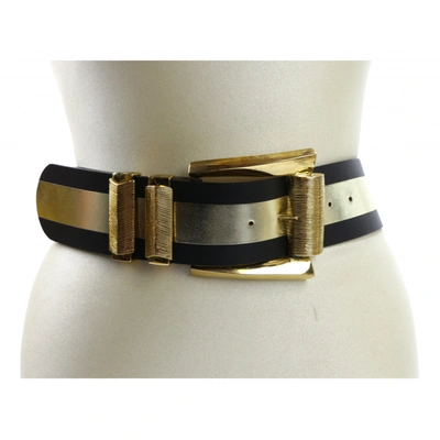 Pre-owned Fausto Puglisi Leather Belt In Gold