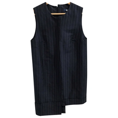 Pre-owned Jacquemus Linen Mini Dress In Navy