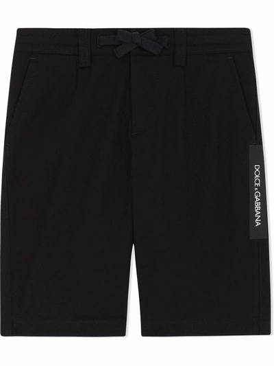 Shop Dolce & Gabbana Tailored Stretch-cotton Shorts In Blue