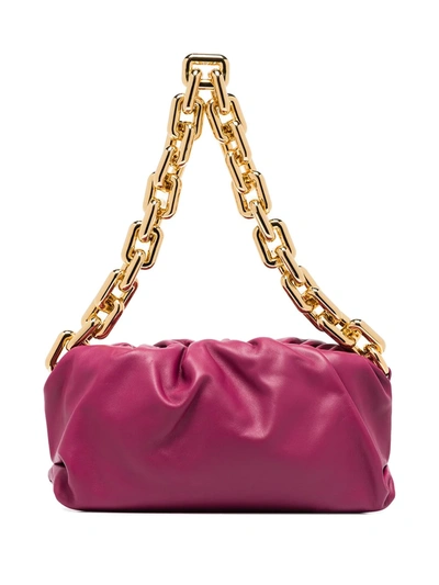 Shop Bottega Veneta Chain Pouch Shoulder Bag In Pink