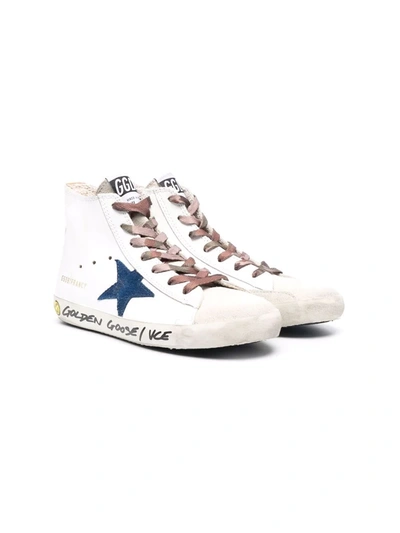 Golden Goose Teen Francy High-top Sneakers In White