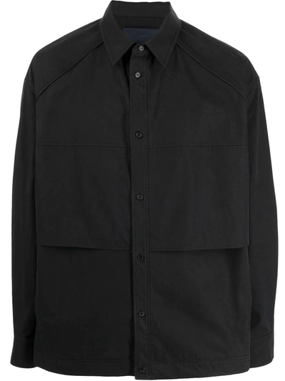 Shop Juunj Flap Pocket Shirt In Black