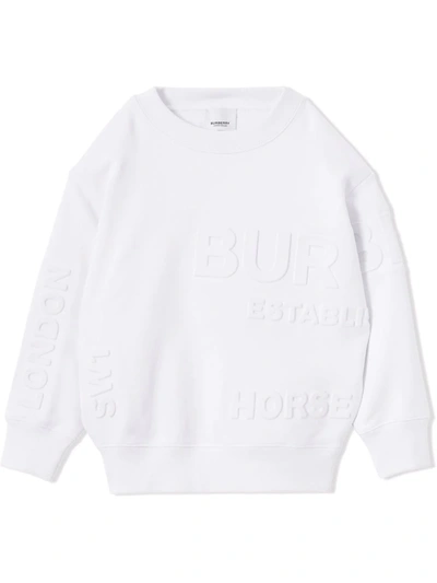 Shop Burberry Horseferry-print Sweatshirt In White