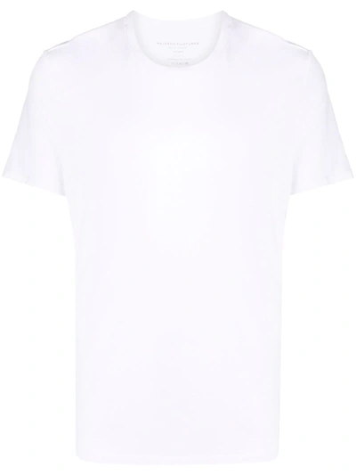 Majestic White Cotton Crew Neck T-shirt In White