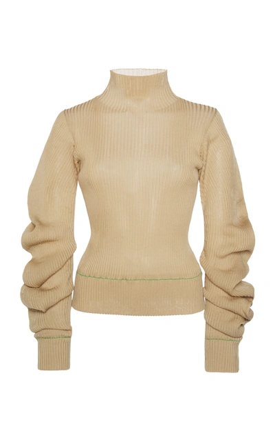 Shop Bottega Veneta Lightweight Spirals Knit Sweater In Brown