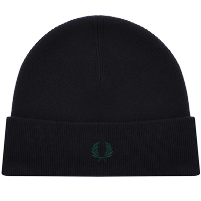 Shop Fred Perry Beanie Hat Navy