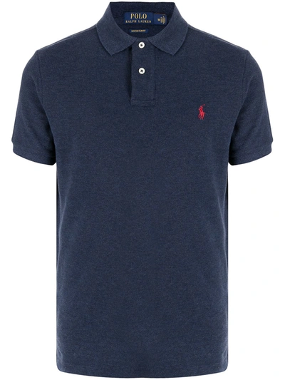 Shop Polo Ralph Lauren Embroidered Pony Short-sleeve Polo Shirt In Blau