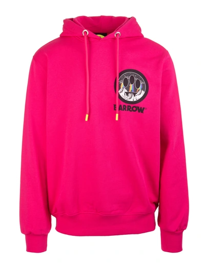 Shop Barrow Unisex Fluo Pink The Creature From The Space Hoodie In Fragola