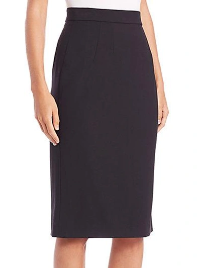 Shop Dolce & Gabbana Stretch Virgin Wool Pencil Skirt In Black