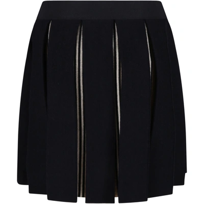 Shop Burberry Blue Skirt For Girl With Iconic Check Vintage