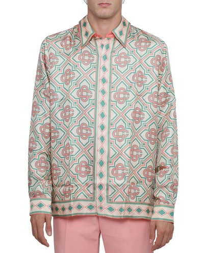 Shop Casablanca Diamond Pastel Shirt In Multi