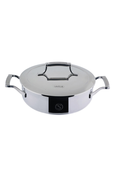 Shop Saveur Selects Selects 3qt. Sauteuse With Lid In Stainless Steel