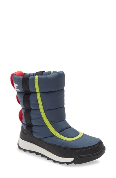 Shop Sorel Whitney Ii Puffy Waterproof Boot In Uniform Blue