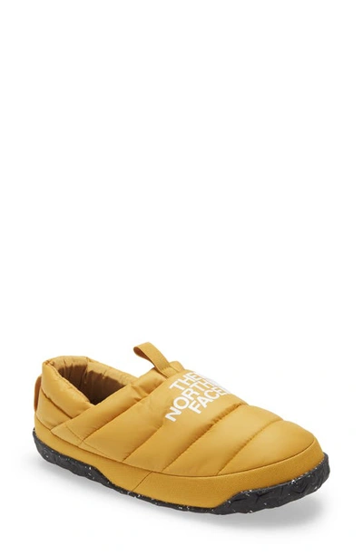 Shop The North Face Nuptse Down Slipper In Yellow/ Black