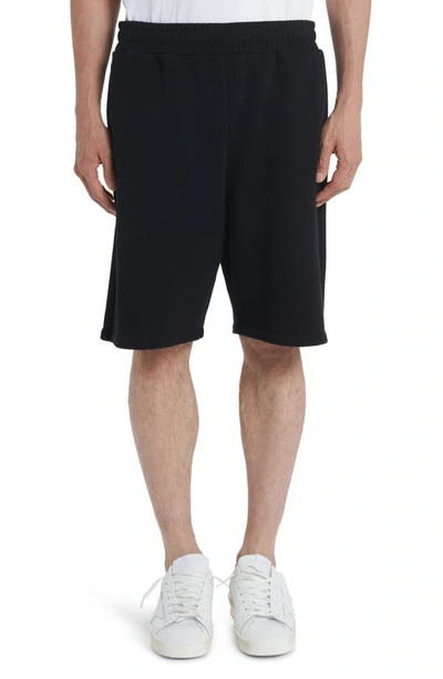 Shop Golden Goose Star Collection Logo Cotton Sweat Shorts In Black
