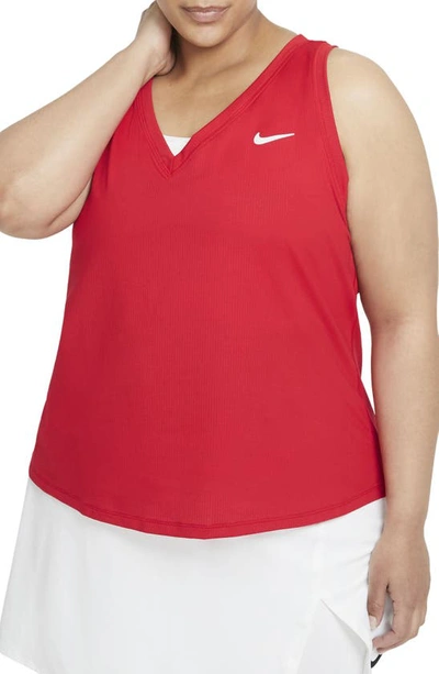 Shop Nike Court Victory Dri-fit Tank In University Red/ White