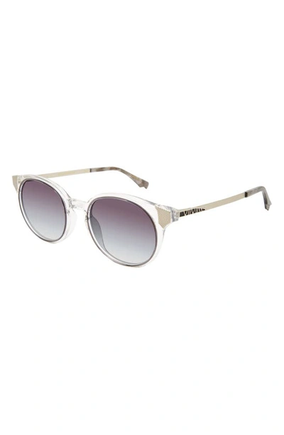 Shop Coco And Breezy Inspire 53mm Round Sunglasses In Grey-clear/grey Gradient