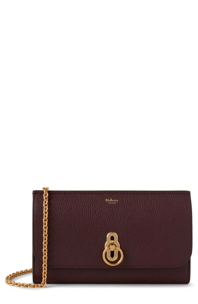 Shop Mulberry Amberley Leather Wallet In Oxblood