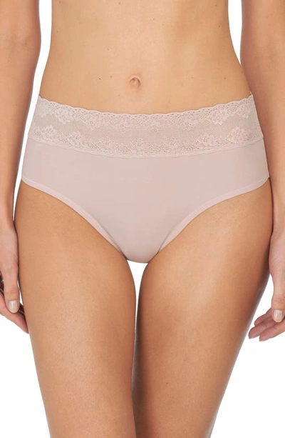 Shop Natori Bliss Perfection Assorted 3-pack High Waist Thongs In Black/ Cafe/ Rose Beige