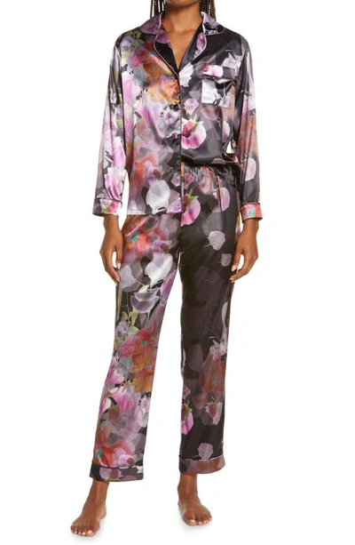 Chi Chi London Floral Pajamas In Black Floral Print