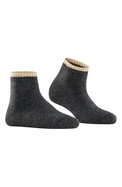 Shop Falke Cosy Plush Short Socks In Anthracite