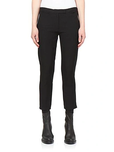 Shop Ann Demeulemeester Cropped Slim-leg Trousers In Black