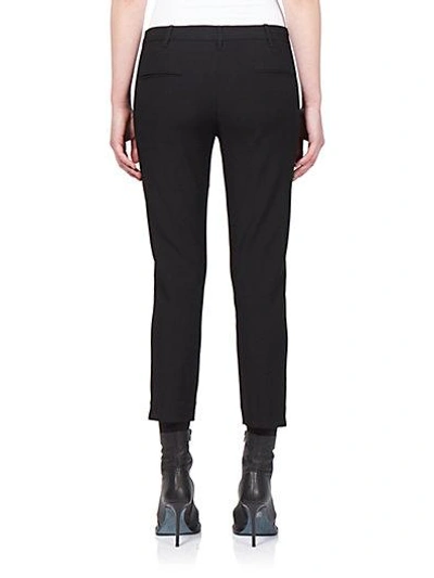 Shop Ann Demeulemeester Cropped Slim-leg Trousers In Black