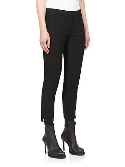 Shop Ann Demeulemeester Cropped Slim-leg Trousers In Black