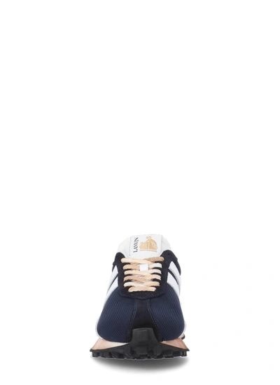 Shop Lanvin Sneakers In Navy Blue / White