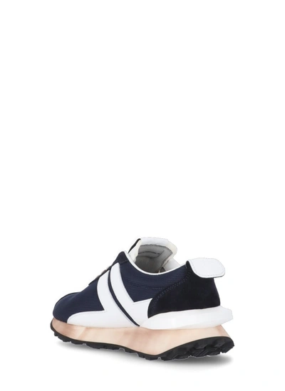 Shop Lanvin Sneakers In Navy Blue / White